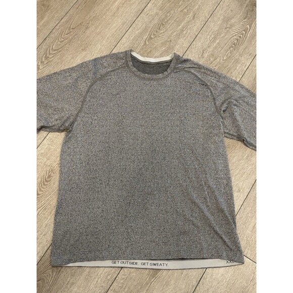 Lululemon Mens Time To Get Dirty Get Outside Get Sweaty Long Sleeve Grey 2XL XXL - Picture 1 of 7